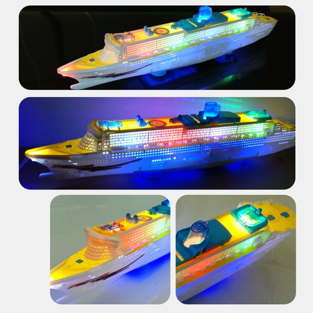 Bateau électrique, lumière LED clignotante, jouet musical éducatif