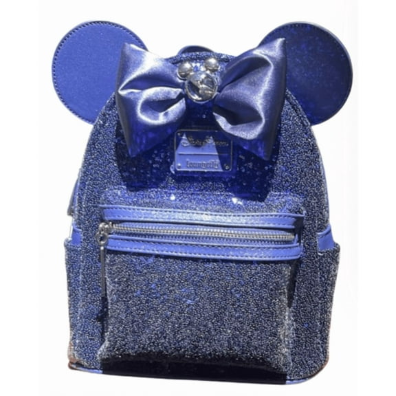 Disney Parks Vacation Club Loungefly Mini Purple Glitter Backpack New With Tag