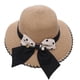 thumbnail image 1 of Sombrero de paja de verano para mujer, con circunferencia de 56-58 cm, para playa, exterior, con lazo, de ala grande, protector solar, 1 of 5