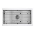 thumbnail image 1 of Ancona Encastrée 33 Pouces Bol Simple Style Ferme Tablier avant Évier de Cuisine en Blanc et Acier Inoxydable, 1 of 8