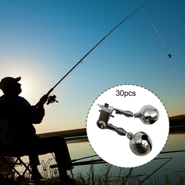 30Pcs Bite Lure Alarm Night Sea Fishing Rod Waterproof Sound Iron