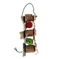 thumbnail image 4 of Jaula para loros de colores, juguetes colgantes para pájaros, mordeduras para masticar, perchas de entrenamiento, juguete para loros para pinzones, roja Yinane Perca de pájaro, 4 of 6