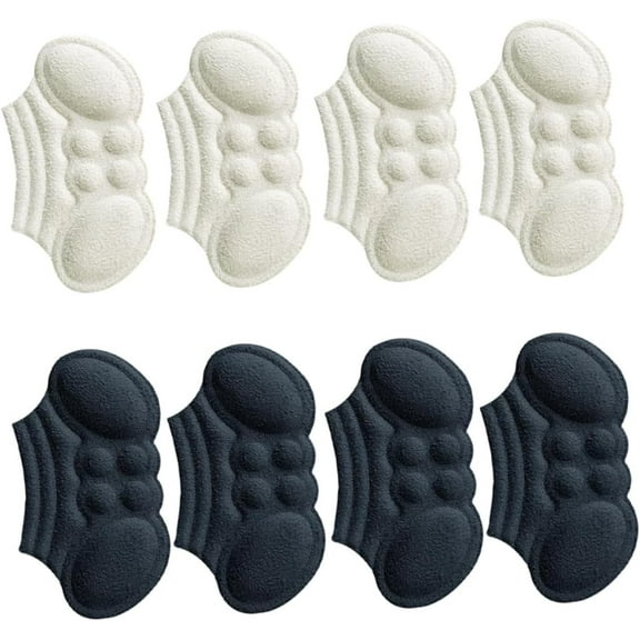 4 Pairs Heel Half Size Pad Shoes Liner Insert Heel Cushion Heel Grips for Womens Shoes Black Heeled Boots Shoe Inserts for Heels Sneaker Boots Anti-wear Shoe Pads Sneaker Heel Pads