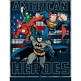thumbnail image 2 of The Justice League American Heroes Youth Navy Blue Graphic Tee-Large, 2 of 4