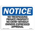 thumbnail image 1 of SignMission Avis Interdiction d'Entrer Propriété Privée Panneau OSHA Interdiction, 1 of 1