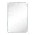 thumbnail image 2 of TEHOME Kengston Comtemporary Chrome Metal Framed Rectangle Bathroom Vanity Mirror 20x30'', 2 of 12