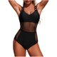thumbnail image 2 of Traje de baño de una pieza para mujer, traje de baño de bikini cómodo de color liso con tirantes, traje de baño de moda playera para mujer, trajes de baño de una pieza para mujer, trajes de baño para, 2 of 9