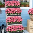 thumbnail image 6 of Zukuco Artificial Flowers for Outdoors, 4 Pack Geraniums Silk Flowers UV Resistant No Fade Faux Flowers Geraniums Bush for Home Outdoor Garden Porch Window Vase Wedding Decor (Pink), 6 of 7