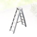 FUTUREORYY Tiny Ladder Model for Hobbyists Silver Plastic Decoration 1Pcs