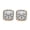 Yellow Gold Plated, variant on Royal Princess 7mm Cut Simulated White Or Pink Sapphire 14K Gold Plated Stud Earrings for Women