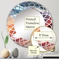 thumbnail image 3 of Designart "Fractal Spiral in Blue, Yellow, and Brown" Abstract Round Wall Mirror - Architecture Oval Printed Decorative Oversized Mirror - Multiple Color Options, 3 of 4