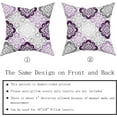 thumbnail image 6 of Purple Grey Boho Pillow Covers 20x20 Inch Pack of 2 Gray Purple Floral Throw Pillow Covers Farmhouse Bohemian Flower Outdoor Pillowcase Cotton Square Cushion Cover for Bedroom Sofa Couch Home Decor, 6 of 6