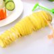 thumbnail image 3 of Juego de rebanadoras en espiral de verduras de 2 piezas - Cortador en espiral de cocina para papa, rábano, pepino, zanahoria - Herramienta manual de espiral de verduras con material ABS - Enrollador, 3 of 7