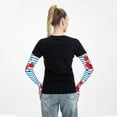 thumbnail image 4 of Lsque Red Funny Crab on Blue Stripe Cooling Arm Sleeves for Men & Women -Compression Sleeves to Cover Arms for Working,Sun Sleeves for UV Protection,Breathable, Moisture-Wicking, 4 of 8
