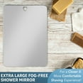 thumbnail image 3 of The Shave Well Company XL Anti-Fog Shaving Mirror | Fogless Hanging Shower Mirror with Handheld Option | Includes Removable Adhesive Hook, 3 of 5