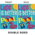 thumbnail image 6 of Balgardekor Life is Better at the Pool Garden Flag Vertical Double Sided Burlap Summer Yard Outdoor Decor Home Decor (12.5 x 18, Pool), 6 of 6