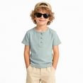 thumbnail image 2 of KPOPLK Kids Boys Graphic Tees for 1t 2t 3t 4t 5t Crewneck Cotton Short Sleeve Boys T-shirts Summer Tops Size 4-5 Years,Light Green, 2 of 6