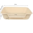 thumbnail image 3 of 2 Pack of Extra Large Cat Litter Box (ABS Material), Low Entry Senior Litter Pen for Geriatric Kitty Big Cats, Jumbo Pet Safe Litter Boxes Tray for Pets Potty (Beach Sand, 24" L x 20" W), 3 of 13
