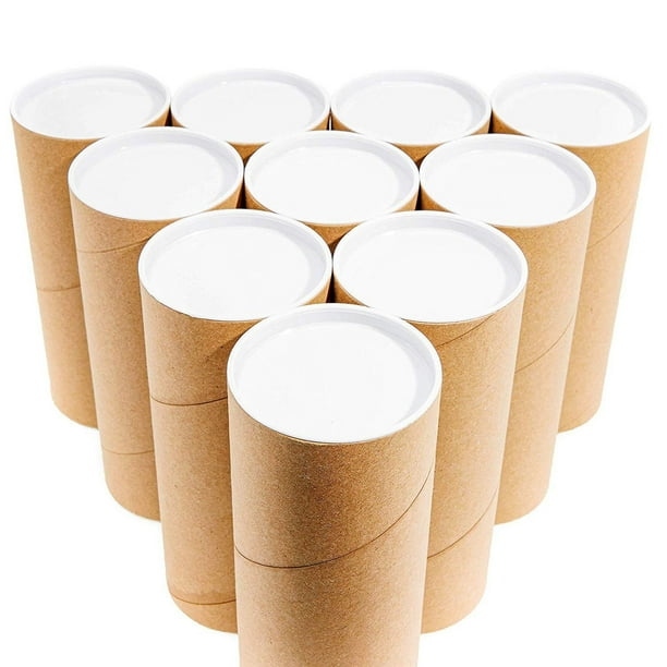 10 Packs Mailing Shipping Tubes with Caps for Storage Documents Posters