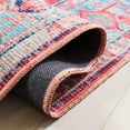 thumbnail image 6 of SAFAVIEH Serapi Mia Oriental Machine Washable Runner Rug, Light Blue/Red, 2' x 9', 6 of 12