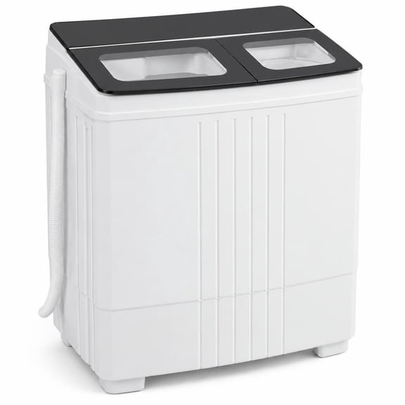 Airfind Portable Washing Machine with 12 LBS Washer and 8 LBS Spinner Combo for Apartments, PP Acrylic PE EVA Metal Frame, Gray