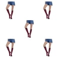 thumbnail image 2 of Calcetines a rayas hasta el muslo Qarigey Fucsia Estilo simple Juegos deportivos Día de San Valentín Fiesta de Halloween, 2 of 4