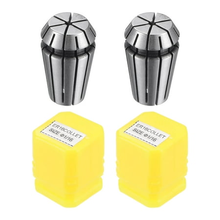 

Uxcell ER16 Spring Collet 1/16 Chuck for CNC Engraving Machine Lathe Milling 2 Pack