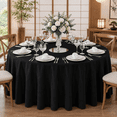 6 Pack Black Round Tablecloths 108 Inch For 36