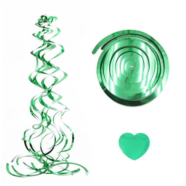 Techo en forma de corazón Garlands Ceremonia de boda Romántica espiral Streamers Oficina Decoración Decoración DIY Ornamento Verde 30 Piezas Guardurnaity HA012510-05
