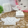 thumbnail image 3 of YIEMEEN Gypsum Candlestick Silicone Mold Candle Base Mould Heart Angel Wing Candle Holder Mold Home Desktop Decorations Mould, 3 of 8