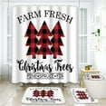 thumbnail image 7 of 4 Piece Shower Curtain Sets with 12 Hooks, Snowflakes Place Silver with Non-Slip Rugs, Toilet Lid Cover and Bath Mat for Bathroom Decor Set, 72" x 72", 7 of 7