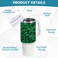 thumbnail image 4 of 40 Oz Car Handle Water Bottle Water Cup Water Bottle Water Jug Coffee Cup Travel Water Bottle Pretty Green Four-leaf Clover, 4 of 8