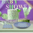 thumbnail image 6 of Gift Boutique Cocktail Napkins, Wavy Blue & White Striped Disposable Paper Beverage Napkins, 2-Ply, 100 Count, 5 x 5 in Folded, 6 of 8