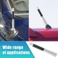 thumbnail image 3 of Unique Bargains 1 Set 12cm 4.7' Car AM FM Radio Signal Antenna Mast Universal Carbon Fiber Pattern Silver Tone, 3 of 6