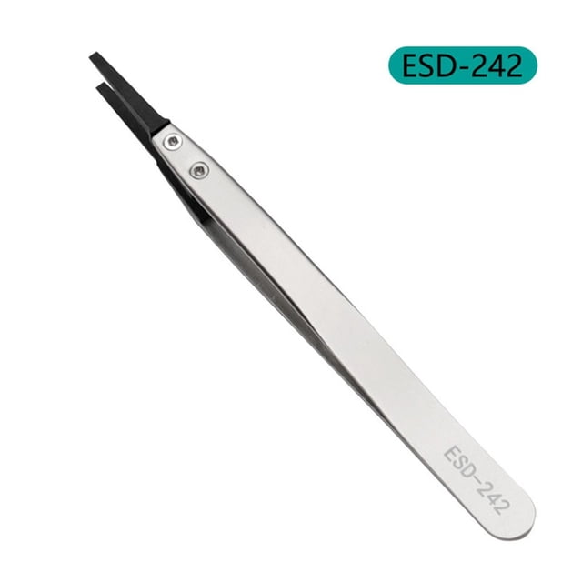 Anti-Static Tweezers Industrial Tweezers Replaceable Precision Tweezers 1Pcs Curved Straight Industrial Durable