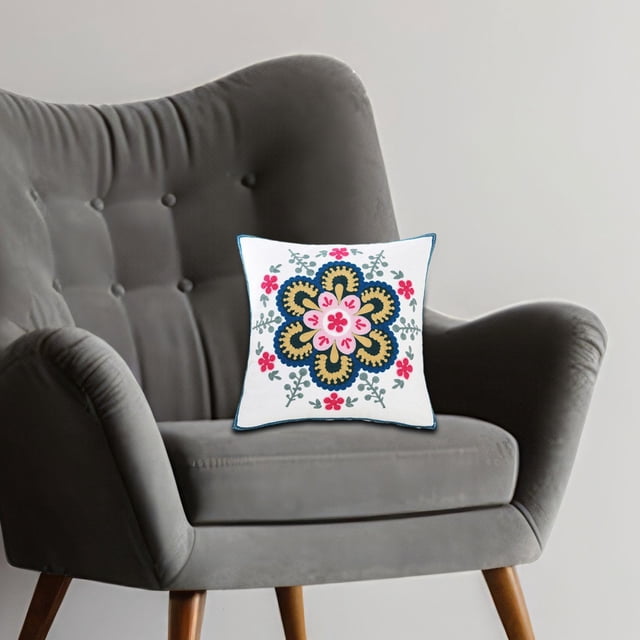 Funda de cojín decorativa cuadrada Macarena Estilo D 45 cm x 45 cm