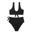 thumbnail image 3 of Women Slimming Ruffle One Piece Swimsuits Ruched Tummy Bathing Suits, 3 of 5