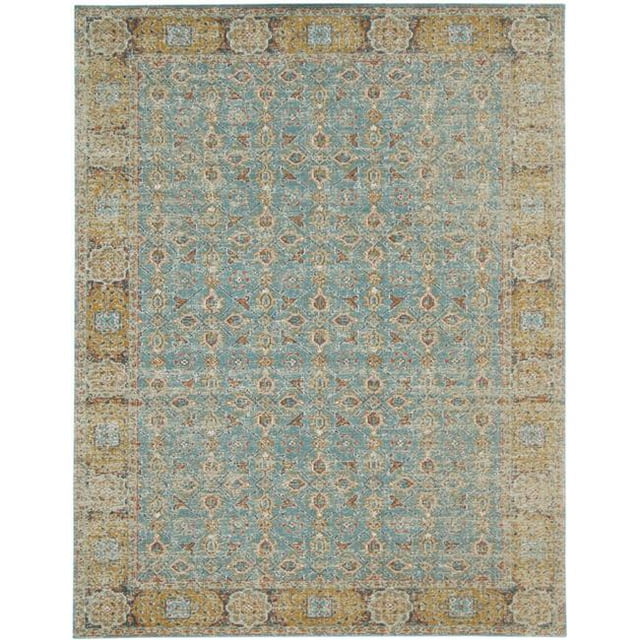 Amer Rug ETE275776 5 ft. 7 in. x 7 ft. 6 in. Eternal Transitional Power-Loomed Rug, Teal