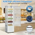thumbnail image 4 of 308L Commercial Cake Display Refrigerator, 10.9 Cu.FT Single-Door Merchandiser with Interior LED Lighting, Double-Layered Glass, Countertop/Floor Refrigerator, 110v, 4 of 8