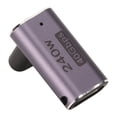 thumbnail image 2 of Adaptador tipo C USB4.0 HD 8K 40Gbps PD240W Carga rápida Carcasa de aluminio Adaptador portátil tipo C a tipo C para teléfono celular hembra a hembra, ángulo recto, 2 of 5