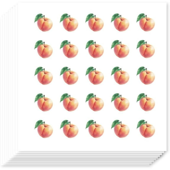 500Pcs Self-Adhesive Planner Stickers Peach Stickers Fruit Theme Stickers Decals