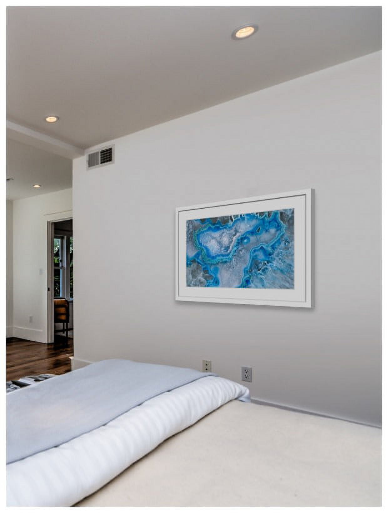 "Aquamarine Crystals" Framed Painting Art Print