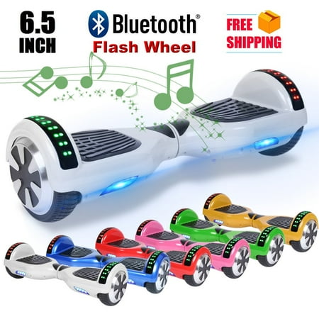 UL Certified Bluetooth Speaker 6.5 Inch Self Balancing Electric Scooter LED Electric Skate Board With Remote Controll US Plug