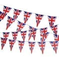 thumbnail image 1 of 26 pies una cadena de 25 banderas temáticas del Reino Unido Union Jack banderines decoración real nacional británica, 1 of 5
