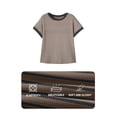 thumbnail image 6 of DOKOTOO Women's Short Sleeve T Shirts Summer Ribbed Knit Crewneck Striped Loose Basic Tee Casual Tops Blouses, 6 of 8