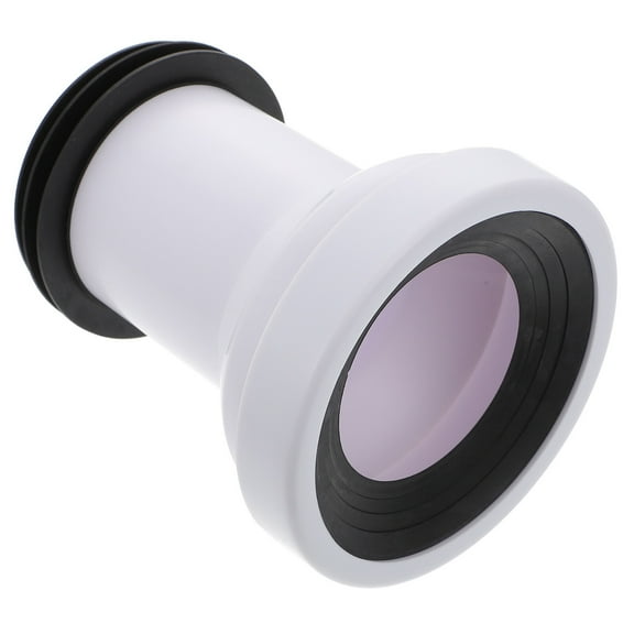 DECORNIJIA Toilet Flange Extension Kit Straight Toilet Pipe White Rubber 1Set