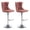 Pink-Silver Leg, variant on HUMEHA Set of 4 Swivel Barstool Gray Black Leg Adjustable 25-33"