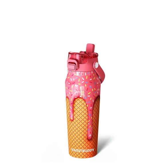 Frost Buddy 24oz Insulated Water Bottle with Straw & Chug Lid | Leak-Proof Stainless Steel | 24-Hours Cold | Sweat-Proof, Cup Holder Friendly | Ideal for Gym, Travel, Sports & Everyday Hydration