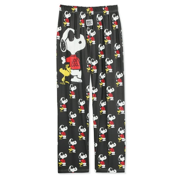 Collections Etc Peanuts Joe Cool and Woodstock Soft Fabric Lounge Pants