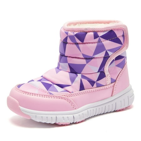 Eashi Kids Boys Girls Snow Boots Winter Waterproof Slip Resistant Cold Weather Shoes (Toddler/Little Kid/Big Kid)
